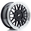 JR Wheels JR23 16x7 ET20-45 4H BLANK Gloss Black w/ Machined Lip