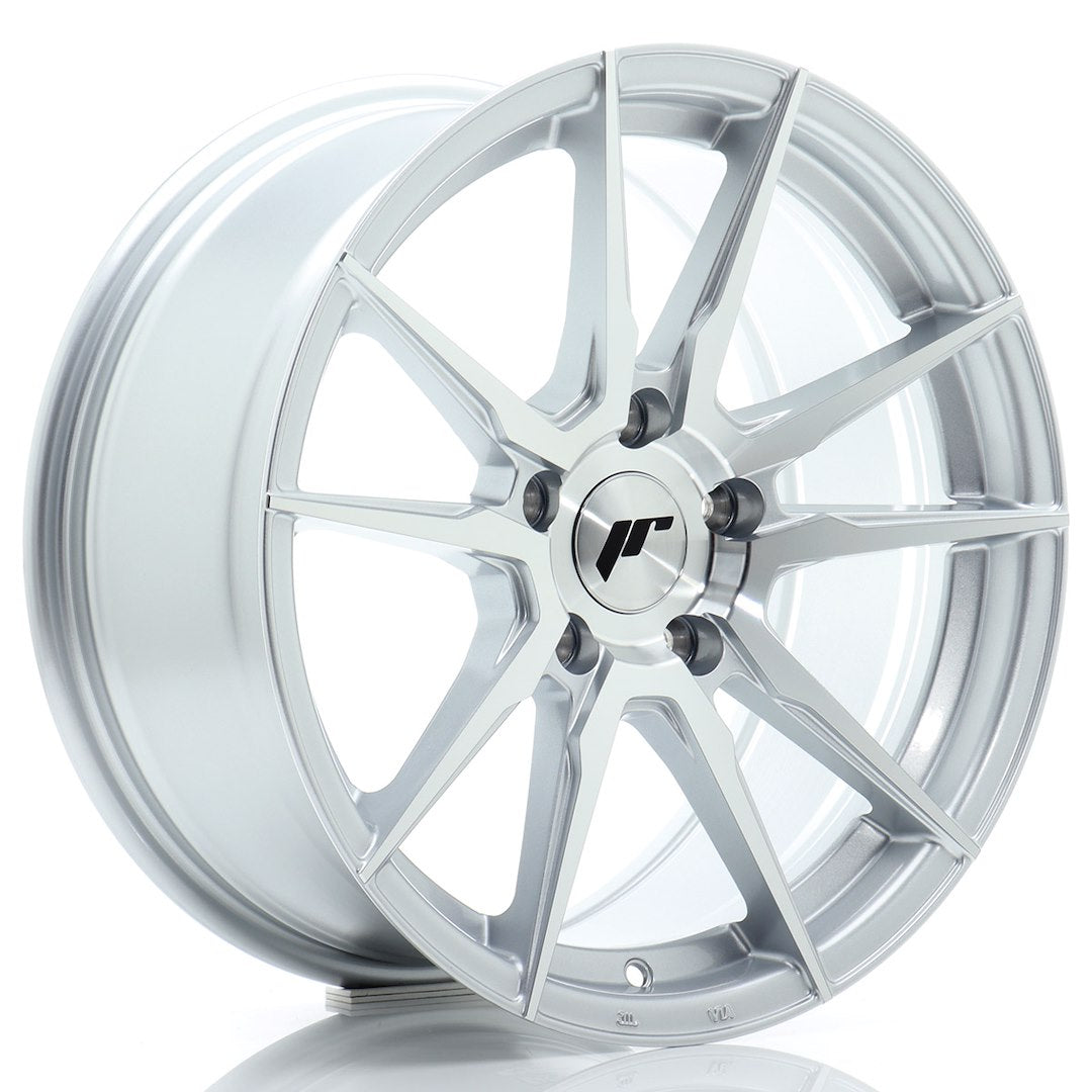 JR Wheels JR21 17x8 ET35 5x112 Silver Machined Face