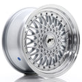 JR Wheels JR9 16x8 ET25 BLANK Silver w/ Machined Lip+Silver Rivets