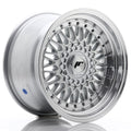 JR Wheels JR9 16x9 ET20 BLANK Silver w/ Machined Lip+Silver Rivets