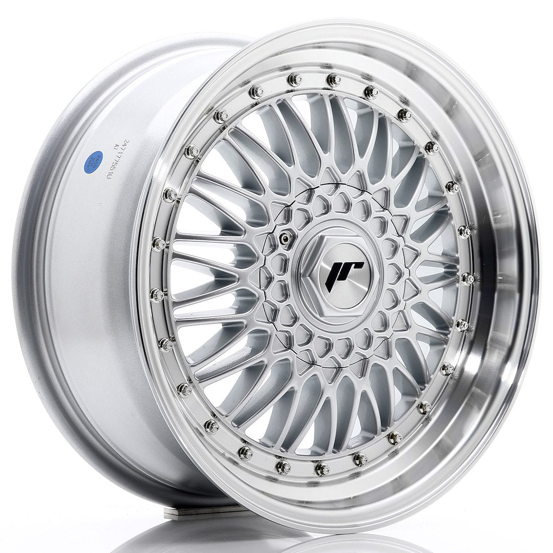 JR Wheels JR9 17x7,5 ET35 5x108/112 Silver w/ Machined Lip+Silver Rivets