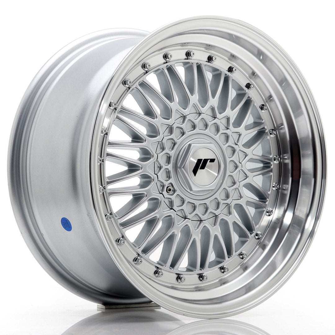 JR Wheels JR9 17x8,5 ET20 4x100/108 Silver w/ Machined Lip+Silver Rivets